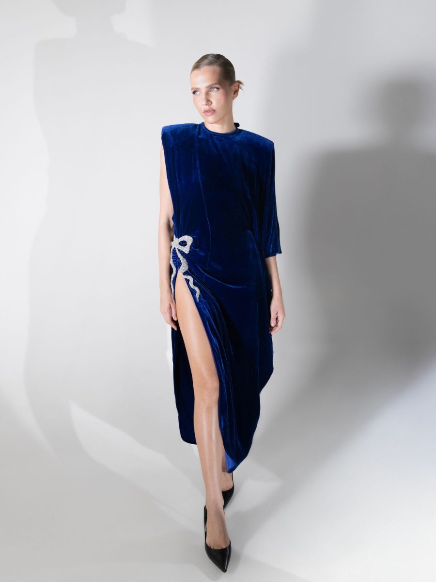 SILK VELVET DRESS