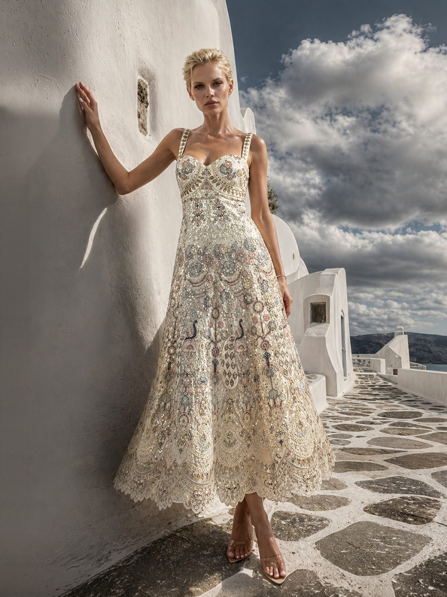 SANTORINI EMBROIDERED DRESS (LIMITED EDITION) PRE-ORDER